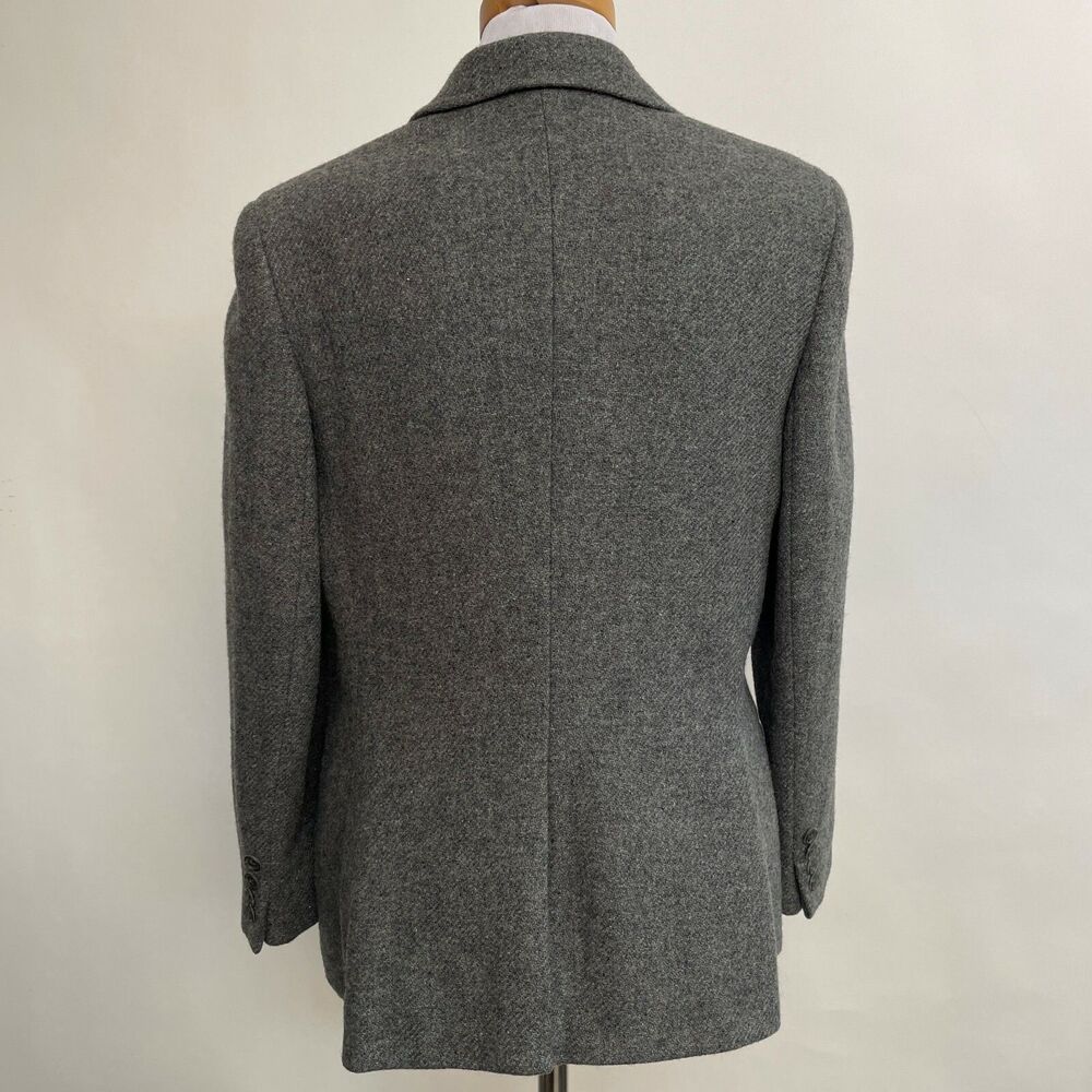 Lands' End Women's Blazer 10 Gray Wool Mohair Blend Lined - Picture 5 of 10